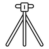 Black line icon of tripod stand vector
