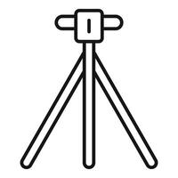 Black line icon of tripod stand vector