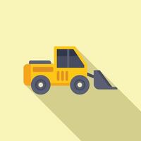 Cartoon construction loader on beige background vector