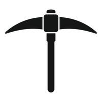 Silhouette of a pickaxe on white background vector