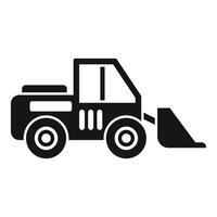 Black silhouette of a skid steer loader vector