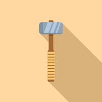 Cartoon hammer icon with shadow vector