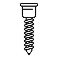 Monochrome line art of a screw vector