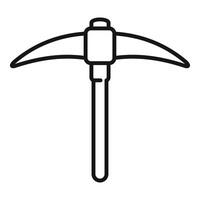 Black and white illustration of a pickaxe vector