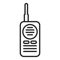 icono de línea de walkie talkie vector