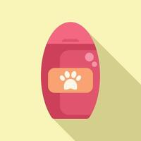 Pet tag icon flat design vector