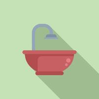 Modern flat design bathtub illustration vector