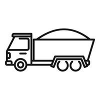 Dump truck line icon illustration vector