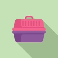 Flat design icon of a pet carrier vector