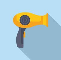 Flat design yellow hair dryer illustration vector