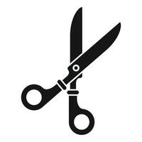 Black silhouette of scissors icon vector