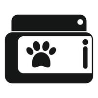 Pet food container icon vector