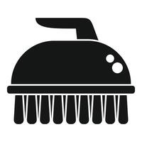 Black silhouette of a handheld scrub brush vector