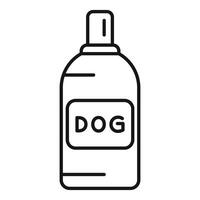 Dog shampoo bottle line art illustration vector