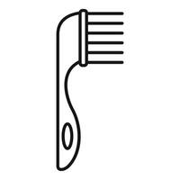 Minimalist black and white line drawing of a toothbrush, isolated on a white background vector