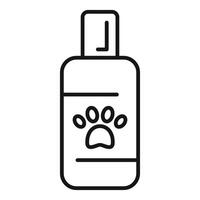 Pet shampoo bottle line icon vector