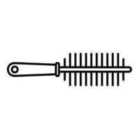 Black and white illustration of a hair comb vector