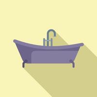 Vintage style bathtub on pastel background vector