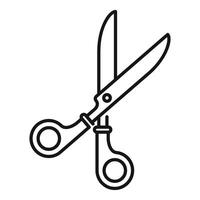 illustration of open scissors vector