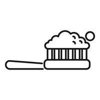 Cartoon toothbrush with toothpaste blob vector