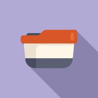 icon of a colorful plastic container vector