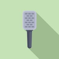 Flat design icon of a fly swatter on green background vector