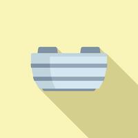 Minimalist illustration of a bowl with shadow vector