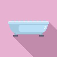 Vintage clawfoot bathtub on pink background vector