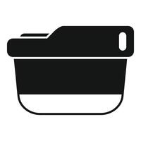 Minimalistic black folder icon design vector