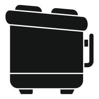 Black and white toaster icon illustration vector