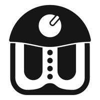 negro y blanco espacio casco icono vector