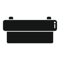 negro icono de un moderno teléfono inteligente, minimalista diseño adecuado para digital utilizar vector