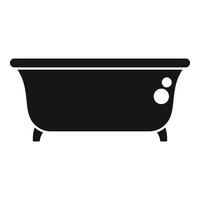 Classic bathtub silhouette on white background vector