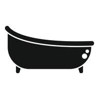 Black silhouette of a classic clawfoot bathtub, ideal for home decor themes vector