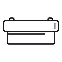 Outline graphic of a briefcase vector