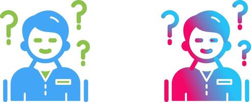Confuse Icon Design vector