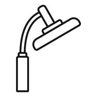 Outline illustration of a handled showerhead vector