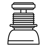 illustration of a simple camping stove icon vector
