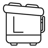 Line art illustration of a modern toaster vector