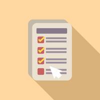 Online checklist illustration with cursor vector