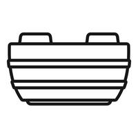 Simple line art of a boat vector