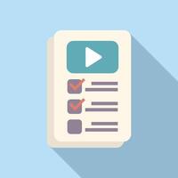 Online content checklist icon vector