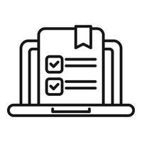 Online checklist flat icon design vector