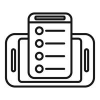 Outline icon of a printer vector