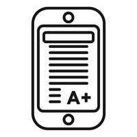A plus grade symbol on clipboard icon vector