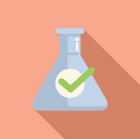 Approved lab experiment concept icon vector