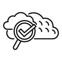 Cloud computing verification concept icon vector