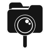 Modern camera folder icon design vector