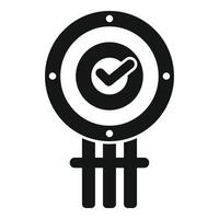 Checkmark target icon illustration vector