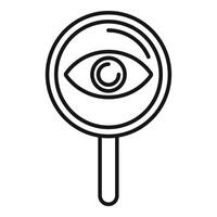 Magnifying glass with eye concept icon vector